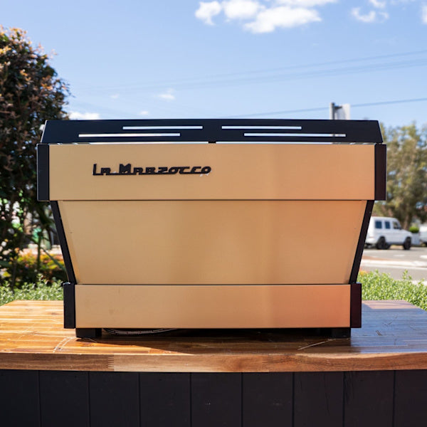 Stunning Custom Fire Gold La Marzocco PB 2 Group – Pre-Loved