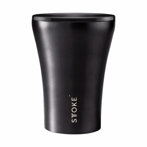 Sttoke Ceramic Reusable Cup Black 8 Oz