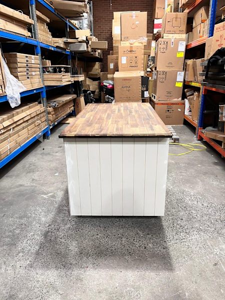 Custom Heavy Duty Timber Coffee Cart White 1600mm