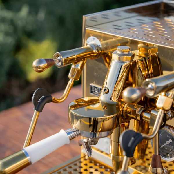 24 Cart Gold Plated Bellezza Francesca Custom Semi Commercial Coffee Machine