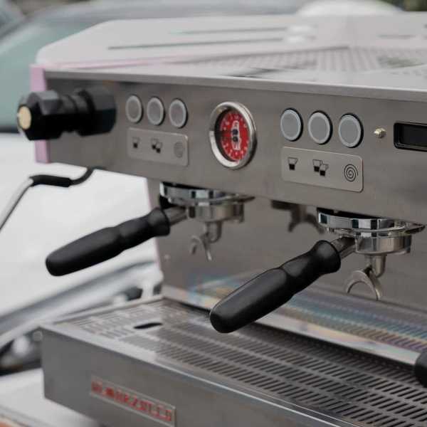 Beautiful Baby Pink 3 Group La Marzocco PB Commercial Coffee Machine