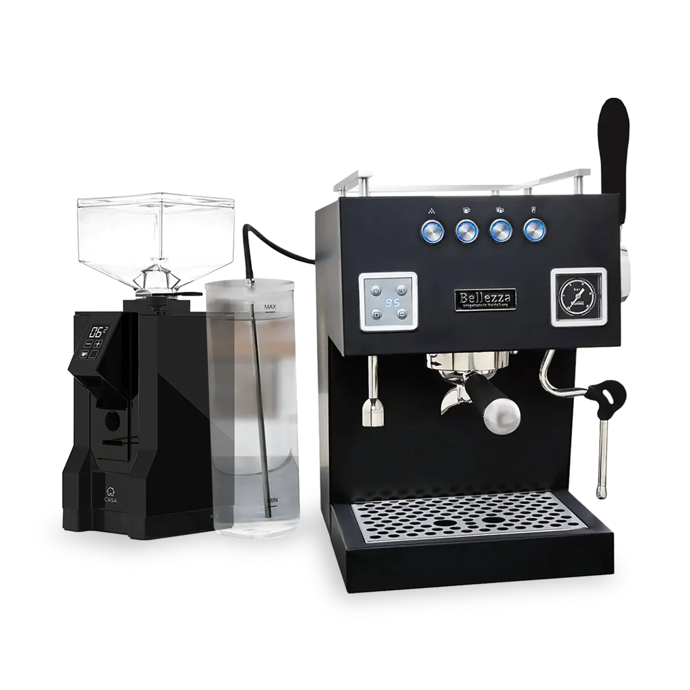 Bellezza Bellona Coffee Machine & Eureka Mignon Casa Coffee Grinder Package