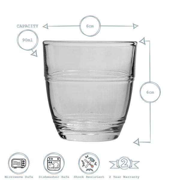 Duralex Gigogne Espresso Glasses - 90ml