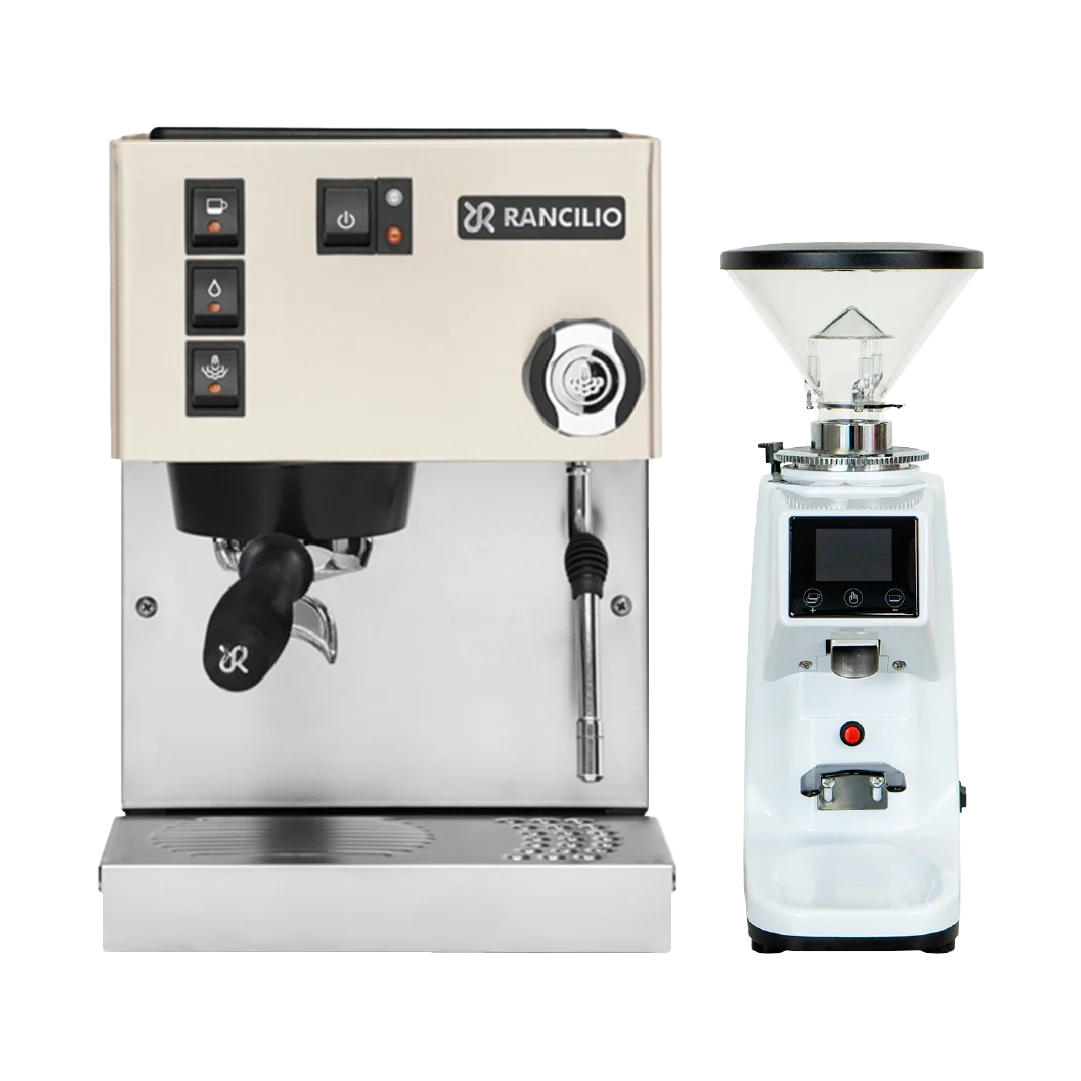 White Rancilio 2025 Silvia Bundle (Free Precision GS7 + Di Pacci Elements 250g + Precision Accessories)