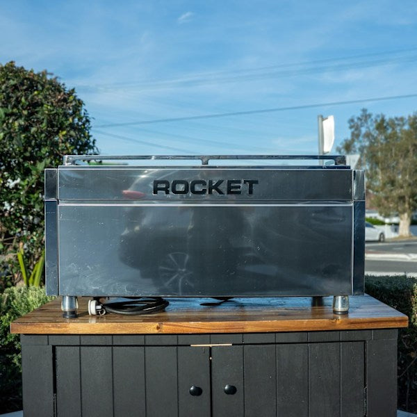 Pre Loved 3 Group Rocket Boxer With Shot Timers Coffee Machine
