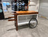 Vintage Style Coffee Cart With Wheels Timber White