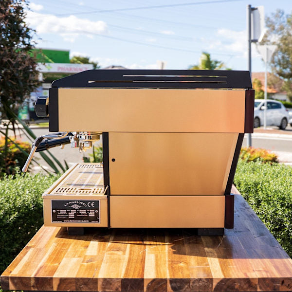 Stunning Custom Fire Gold La Marzocco PB 2 Group – Pre-Loved