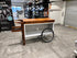 Vintage Style Coffee Cart With Wheels Timber White