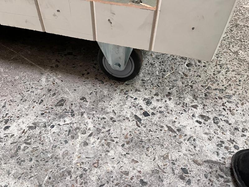 Custom Heavy Duty Timber Coffee Cart White 1600mm